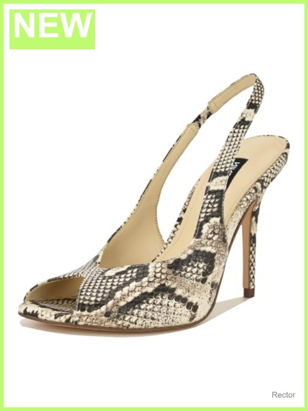 Nine West Pretta Peep Toe Stiletto Heels Faux Leather Pumps